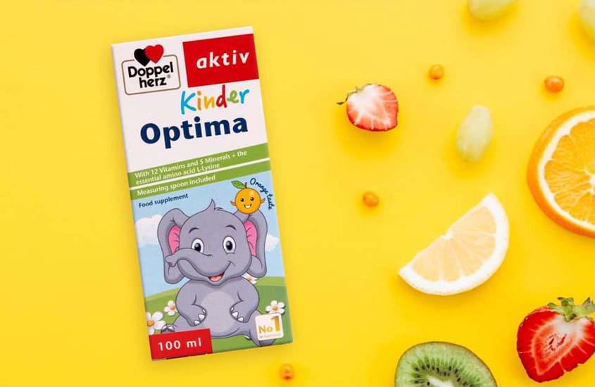 Siro Doppelherz hỗ trợ tăng cường thể trạng, cải thiện tầm vóc cao lớn cho bé