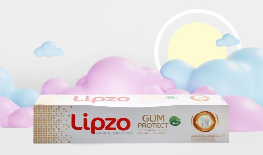 Kem đánh răng từ 6 tuổi Lipzo Herb Gum Protect hương thảo dược thơm mát 185g