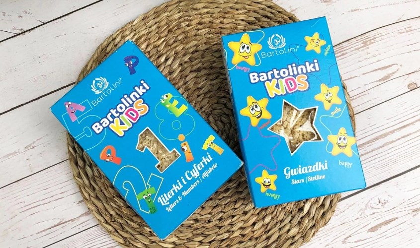 Mì nui cho bé hình chữ cái và hình ngôi sao Bartolini