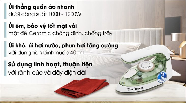 Bàn ủi hơi nước BlueStone SIB-3819 1200W được bán với giá 540.000 đồng (cập nhật 06/2023 và có thể thay đổi theo thời gian) Bàn ủi hơi nước BlueStone SIB-3819 1200W được bán với giá 540.000 đồng (cập nhật 06/2023 và có thể thay đổi theo thời gian)
