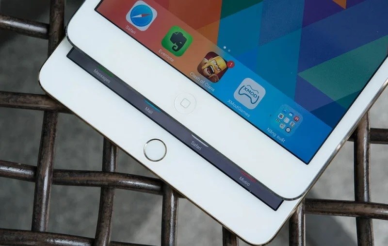 iPad mini 3 được trang bị cảm biến vân tay trên nút Home 