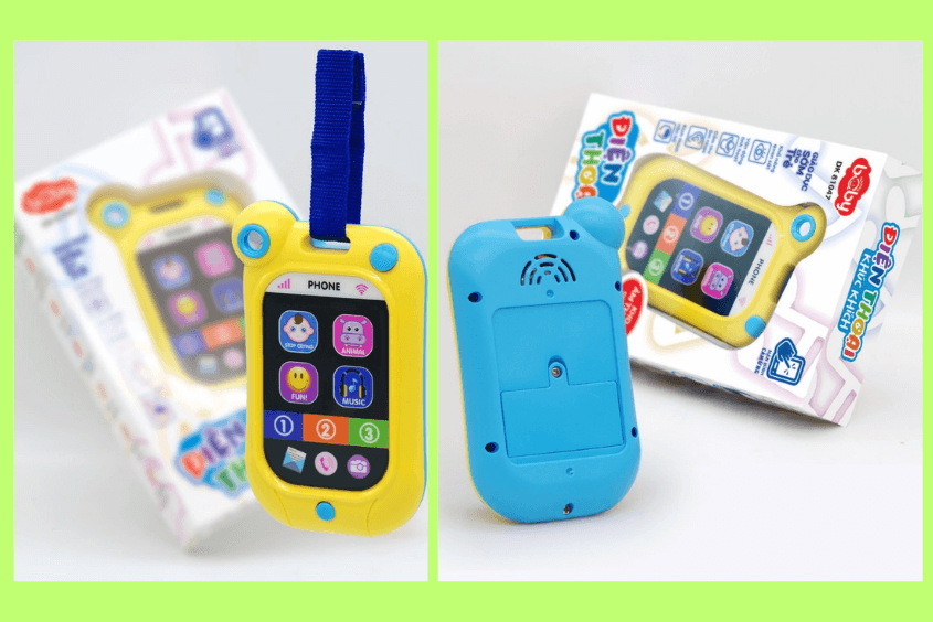 Đồ chơi điện thoại khúc khích Duka DK81047 giúp bé phân biệt màu sắc