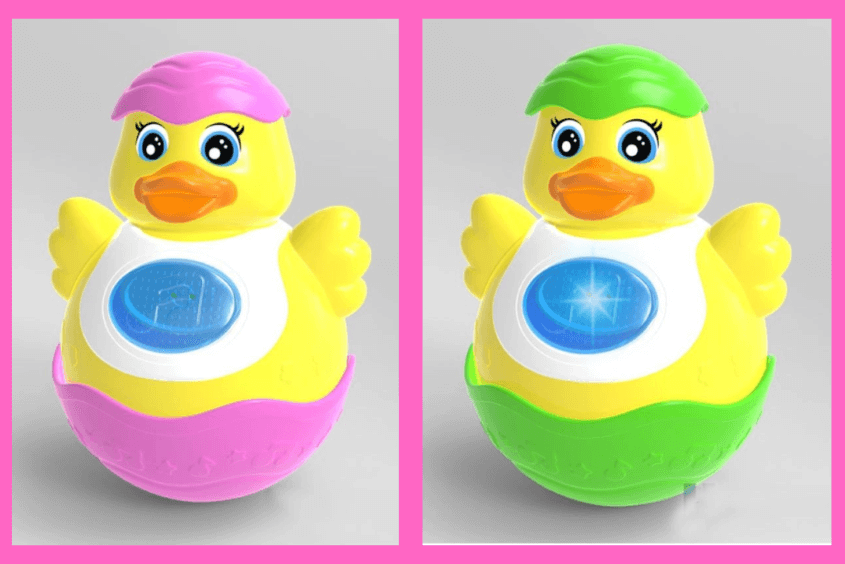 Đồ chơi lật đật vịt âm thanh Antona giáo dục bé sự kiên cường