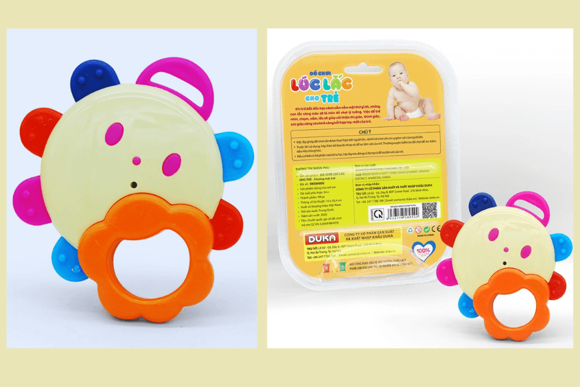 Đồ chơi lúc lắc chuông mặt trời Duka DK580005 giúp bé tập cầm nắm đồ vật