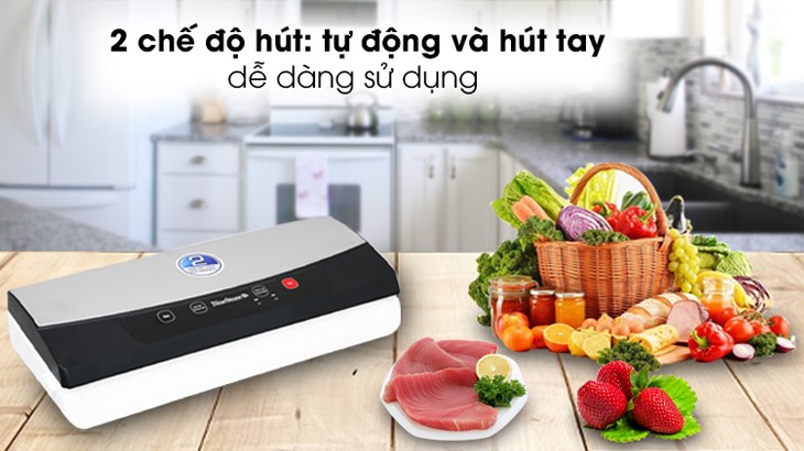 Máy trang bị 2 chế độ hút dễ sử dụng là hút tự động và hút thủ công