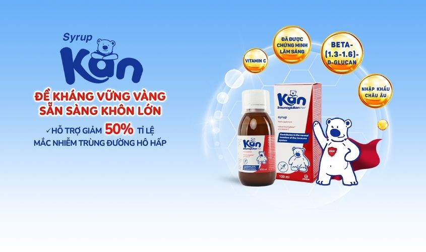 Siro Pleuran Kan Imunoglukan P4H tăng đề kháng 120 ml (từ 0 tháng)