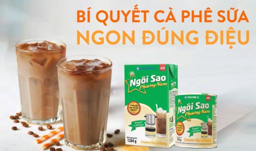 Sữa đặc Ngôi sao Phương Nam thường được dùng để pha cà phê sữa
