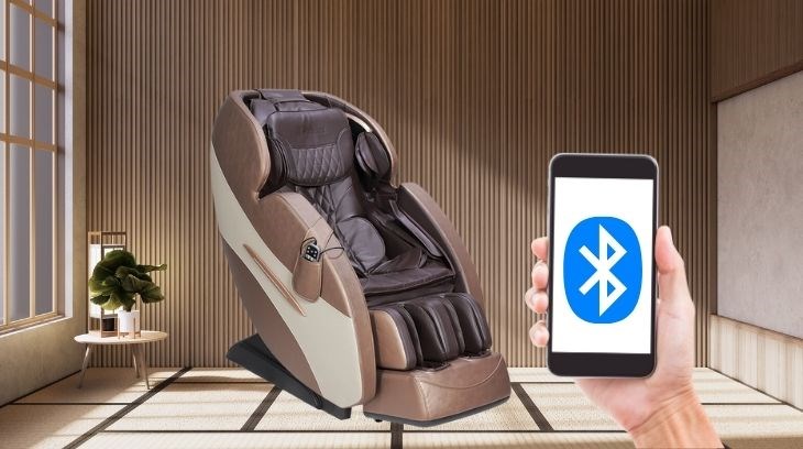 Người dùng có thể vừa massage với ghế massage Fuji Luxury FJ 350 vừa nghe nhạc bằng việc kết nối Bluetooth với điện thoại di động