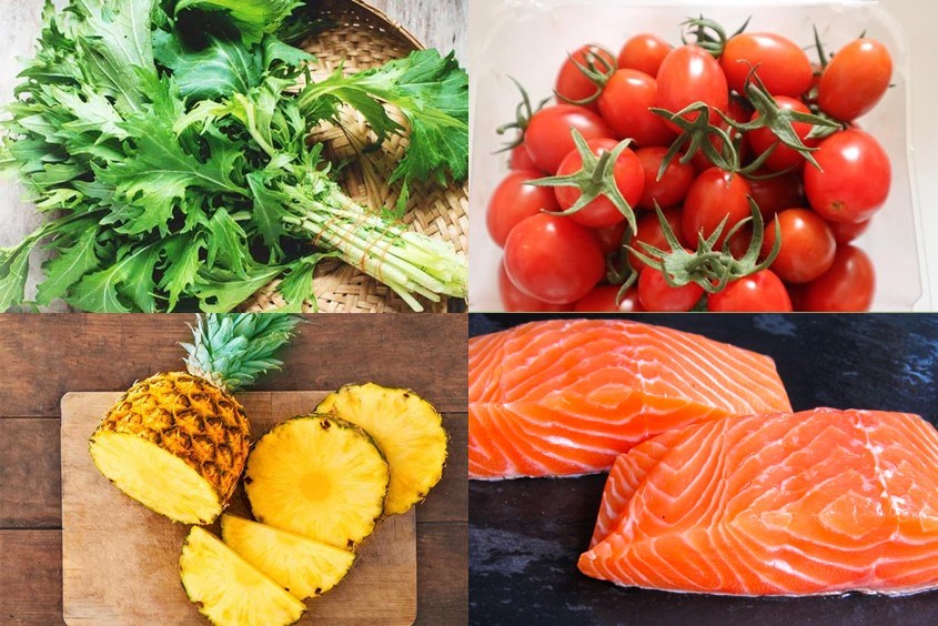 Nguyên liệu làm cá hồi sốt dứa giảm cân