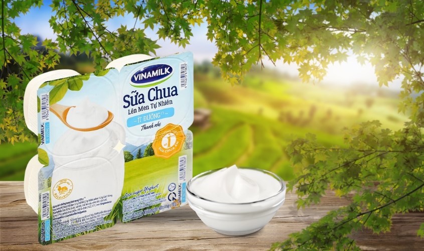 Lốc 4 hộp sữa chua ít đường Vinamilk 100g (từ 1 tuổi)