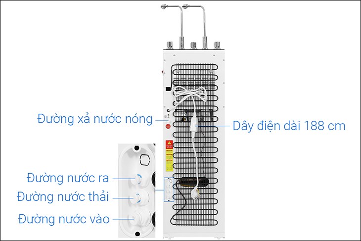 Máy lọc nước RO nóng nguội lạnh Hòa Phát HWBS3A 1021 10 lõi sở hữu nhiều tiện ích cùng tính năng thông minh