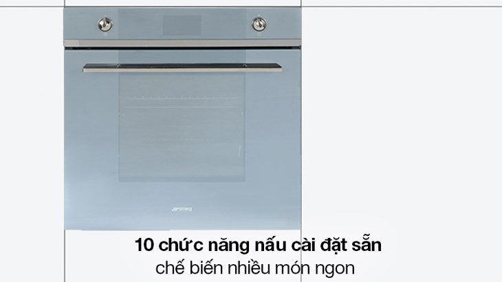 Lò trang bị 10 chương trình nấu cài đặt sẵn với nhiệt độ từ 30 - 280 độ C, cho bạn chế biến phong phú nhiều món ăn