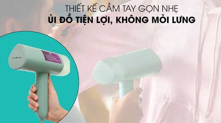 Bàn ủi Philips sở hữu thiết kế thon gọn, trọng lượng nhẹ giúp người dùng dễ dàng cầm nắm