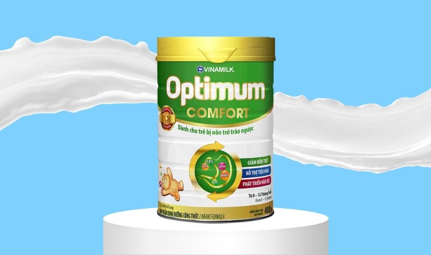 Sữa bột Optimum Comfort dành cho bé hay gặp tình trạng trào ngược