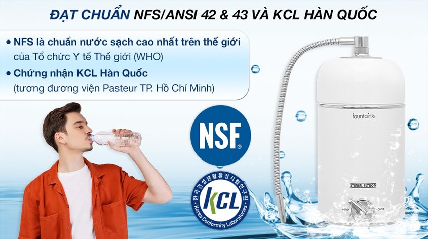 Thiết bị lọc nước UF Stiebel Eltron Fountain 7S 1 lõi đạt chuẩn nước sạch NFS
