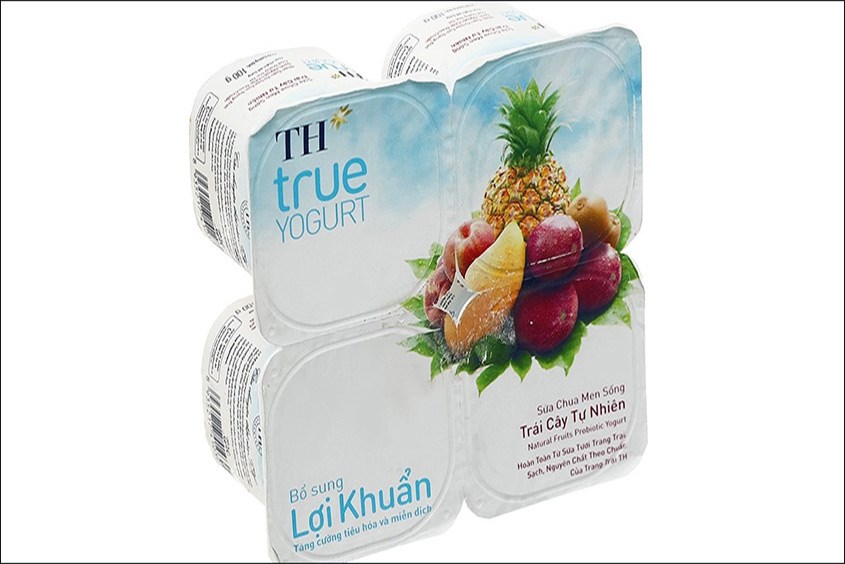 Lốc 4 hộp sữa chua trái cây TH true YOGURT vị trái cây 100g bầu tháng đầu nên ăn gì để tốt cho sức khỏe của mẹ và bé