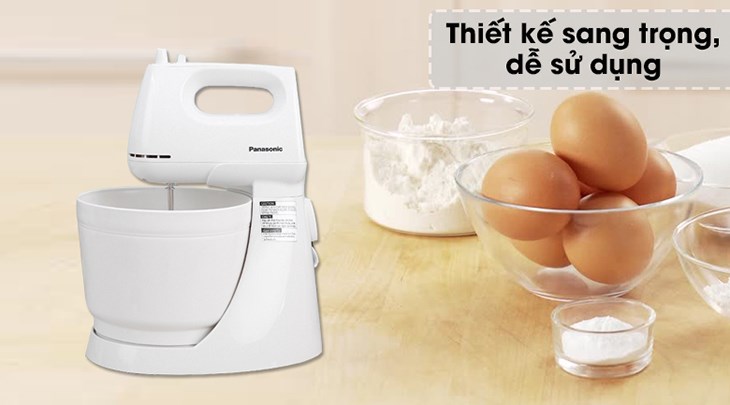 Nhờ sở hữu kiểu dáng sang trọng, máy đánh trứng Panasonic MK-GB3WRA giúp làm nổi bật vẻ đẹp không gian bếp