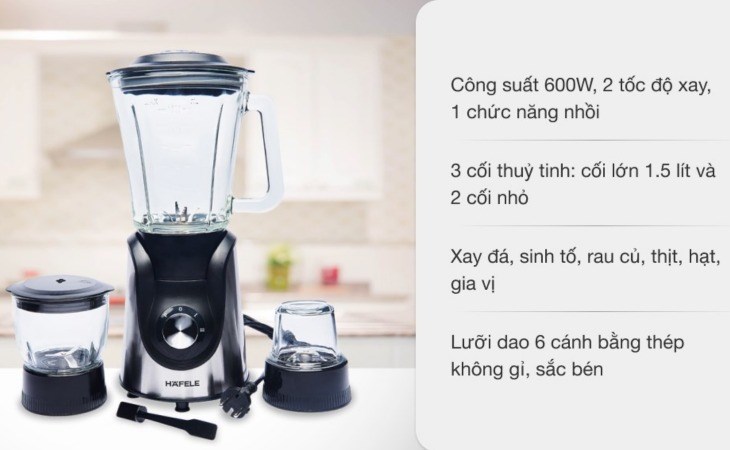 Máy xay sinh tố đa năng Hafele HSB-0621FS (535.43.277) hiện đang được bán tại Điện máy XANH với giá 1.560.000 đồng (giá được cập nhật vào tháng 07/2023, có thể thay đổi theo thời gian)