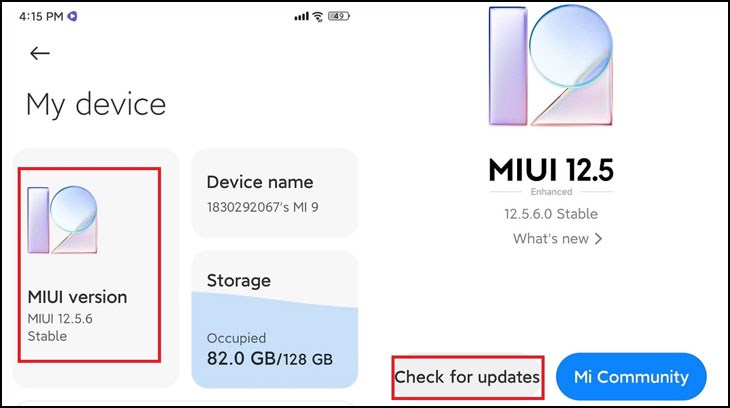 Kiểm tra xem có phiên bản cập nhật MIUI 14 có sẵn không