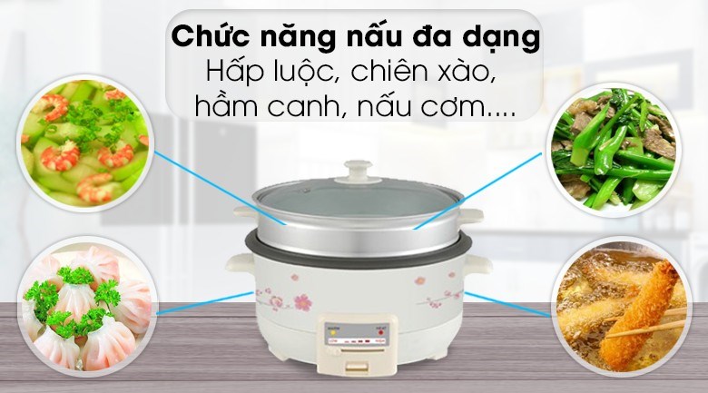 Nồi lẩu điện Delites CBR45-90 4.5 lít với công suất 1400W, cho khả năng nấu nhanh chóng và đa dạng nhiều chức năng nấu khác nhau như hấp luộc, chiên xào, hầm canh, nấu cơm, tạo ra một bữa cơm gia đình trọn vẹn chỉ với duy nhất một thiết bị