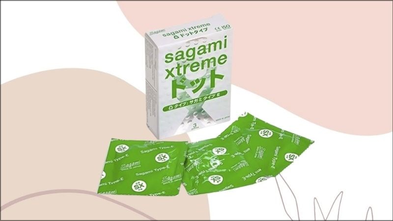 Điểm nổi bật của bao cao su Sagami Xtreme White Box là có gai, đường gân và siêu mỏng