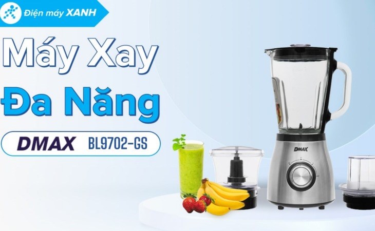 Máy xay sinh tố đa năng DMAX BL9702-GS hiện đang được bán tại Điện máy XANH với gia 1.190.000 đồng  (giá được cập nhật vào tháng 07/2023, có thể thay đổi theo thời gian)