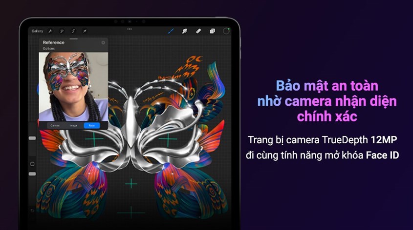 iPad Pro sử dụng mở khóa khuôn mặt cho toàn bộ hệ thống bảo mật