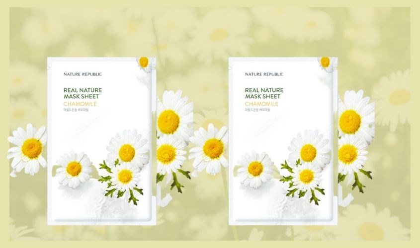 Mặt nạ giấy Hoa Cúc dưỡng ẩm, làm dịu da Nature Republic Chamomile 23 ml