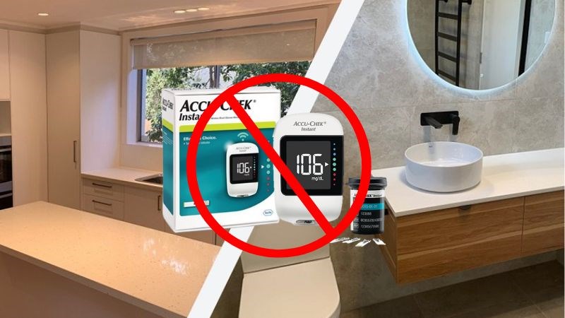 Không được bảo quản máy đo đường huyết ở nơi có độ ẩm cao
