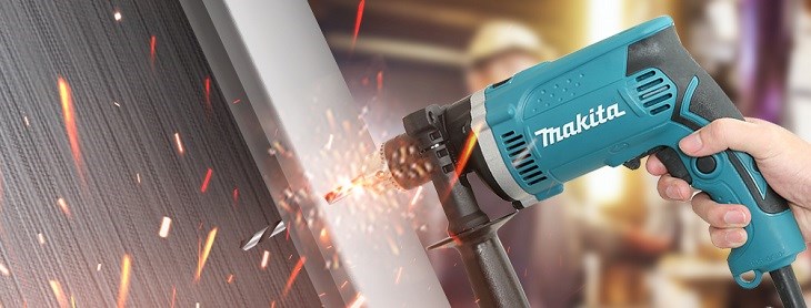 Máy khoan búa điện Makita HP1630 710W chỉ cần 1 mũi khoan là có thể khoan bê tông dễ dàng Máy khoan búa điện Makita HP1630 710W chỉ cần 1 mũi khoan là có thể khoan bê tông dễ dàng