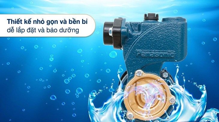 Máy bơm nước đẩy cao Panasonic GP-200JXK-SV5 200W sở hữu thiết kế nhỏ gọn, bền bỉ, hoạt động mạnh mẽ