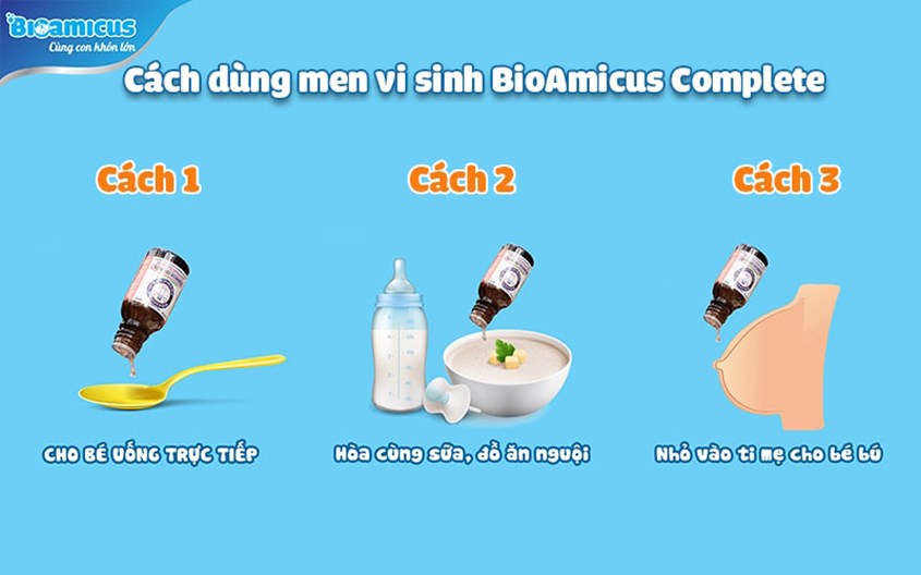 Cách sử dụng Bioamicus Complete cho bé