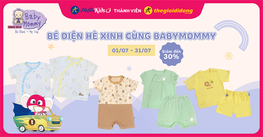 Bé diện hè xinh cùng BabyMommy - Quần áo sơ sinh giảm đến 30%