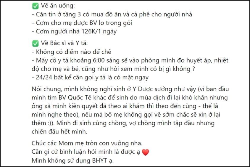 Chia sẻ thực tế của mẹ bỉm đã đi sinh ở Bệnh viện Đại học Y dược TPHCM Kinh nghiệm sinh con ở Bệnh viện Đại học Y dược TPHCM