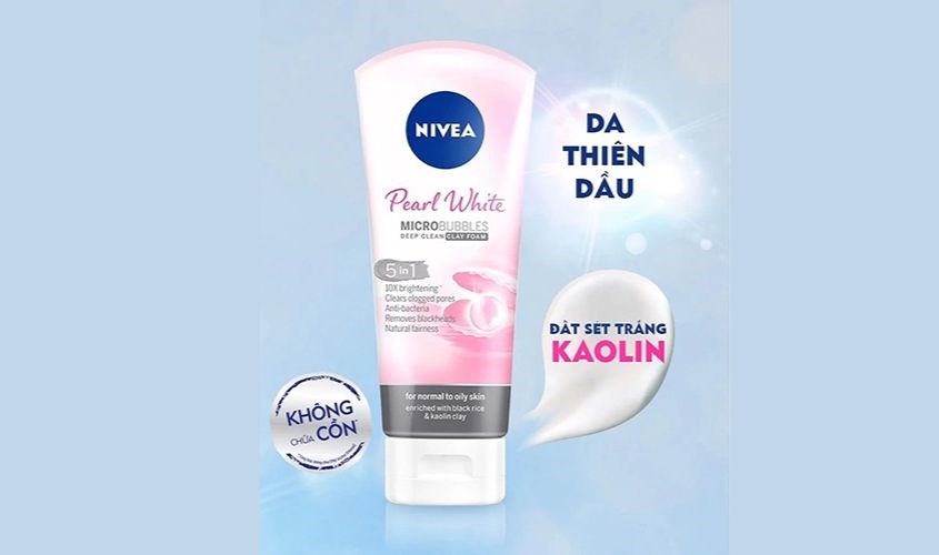 Sữa rửa mặt trắng da Ngọc Trai Nivea Pearl White 100g