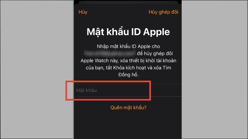 Nhập mật khẩu tài khoản iCloud của bạn