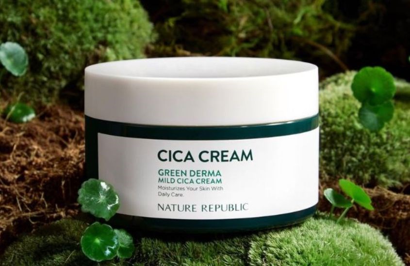 Kem dưỡng ẩm chiết xuất Rau Má và Keo Ong Nature Republic Green Derma Mild Cica 190 ml