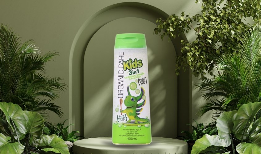 Sữa tắm gội cho bé Organic Care Fruit Frenzy 3 trong 1 chiết xuất táo 400 ml (từ 3 tuổi)