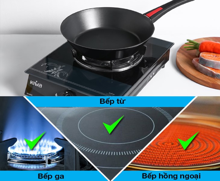 Chảo nhôm chống dính đáy từ 26 cm Kims Cook PBO26 dùng được linh hoạt với cả bếp ga, bếp hồng ngoại và bếp từ Chảo nhôm chống dính đáy từ 26 cm Kims Cook PBO26 dùng được linh hoạt với cả bếp ga, bếp hồng ngoại và bếp từ