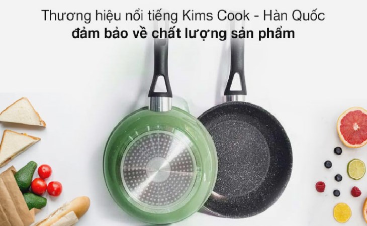 Chảo nhôm chống dính vân đá đáy từ 28 cm Kims Cook EARM128H có màu xanh bạc hà trẻ trung, tăng tính thẩm mỹ cho không gian bếp Chảo nhôm chống dính vân đá đáy từ 28 cm Kims Cook EARM128H có màu xanh bạc hà trẻ trung, tăng tính thẩm mỹ cho không gian bếp
