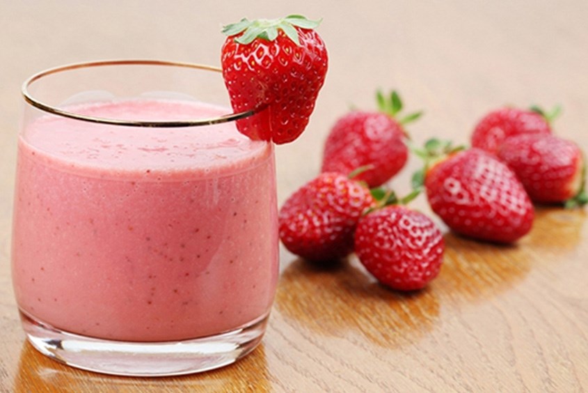 Sinh tố dâu tây chua chua ngọt ngọt kích thích vị giác Sinh tố cho bé với dâu tây chua chua ngọt ngọt kích thích vị giác