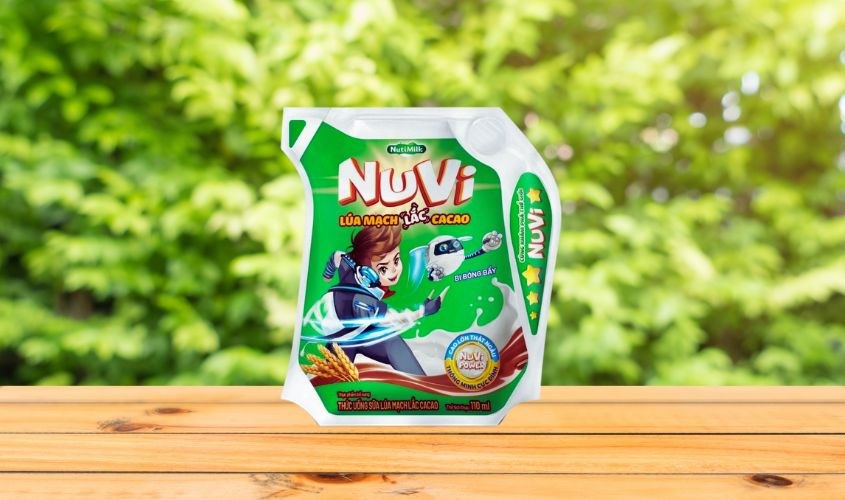Thức uống lúa mạch lắc cacao hương socola Nutifood NuVi 110 ml (từ 1 tuổi)