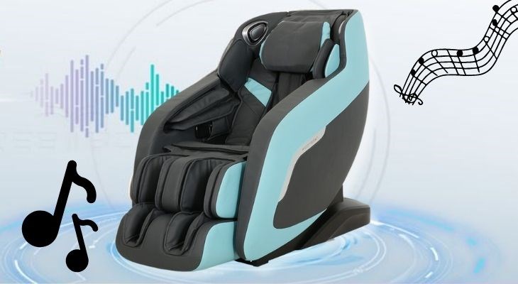 Ghế massage còn được trang bị công nghệ âm thanh loa 3D cho phép bạn kết nối với điện thoại để gia tăng sự thư giãn