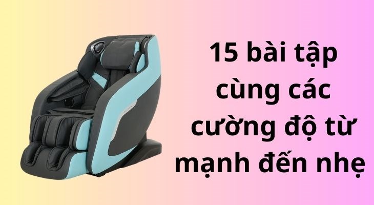 Ghế massage Poongsan MCP-151 được thiết lập 15 chương trình massage cùng các cường độ từ mạnh đến nhẹ khác nhau, đáp ứng nhu cầu của các thành viên trong gia đình