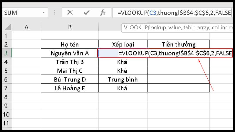 Hướng Dẫn Sử Dụng Hàm VLOOKUP Giữa 2 Sheet Trong Excel