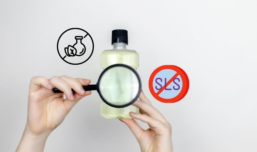 Không sử dụng dung dịch vệ sinh chứa SLS và paraben