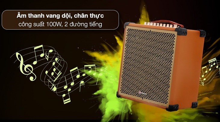 Loa karaoke xách tay Sumico BT-S52 100W được thiết kế với gam màu nâu sang trọng, vỏ bọc da cao cấp và công suất 100W