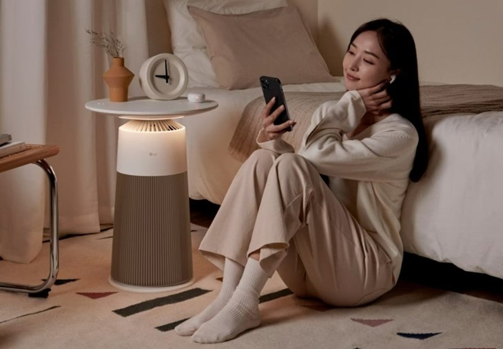 Bạn có thể hẹn giờ tắt máy lọc không khí LG PuriCare Aero Furniture AS20GPYU0 dễ dàng