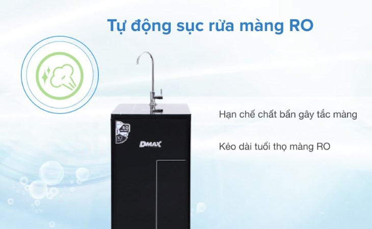 Máy lọc nước RO DMAX LTN002 10 lõi thời gian thay lõi RO với nước thường sau khoảng 36 - 42 tháng,