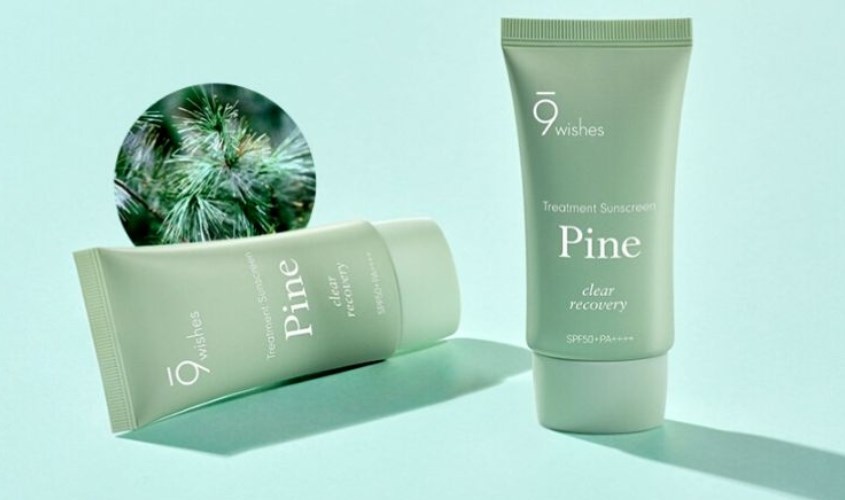 Kem chống nắng thanh lọc và phục hồi da 9 Wishes Pine SPF 50+ PA++++ 50 ml